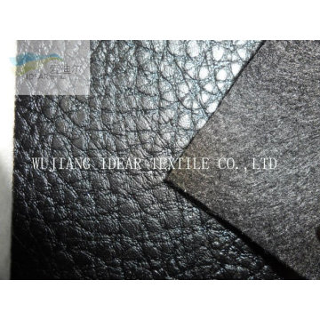 2.4mm Lichee Pattern PU Space Leather Fabric For Sofa